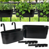 vensovo 16-inch railing planter top view ideal for compact balcony gardens