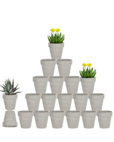 vensovo 3 inch grey terracotta pot with drainage, ideal for succulents