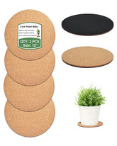 Vensovo cork plant coasters 12-inch top view protect surfaces from water rings.
