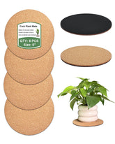 vensovo cork plant coasters 6-inch round protect surfaces from water rings