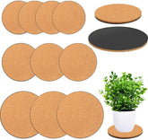 Venyat nude 6-inch cork plant mat on wood table protecting surface and reducing scratches