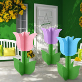Vercraft spring tulip wooden 3D sign adds seasonal charm to your front door.