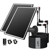 VERVERAY 2‑pack solar panel charging Ring camera in bright sun for continuous power