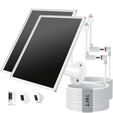 VERVERAY 2-pack solar panel; USB-C and barrel plug for outdoor charging.
