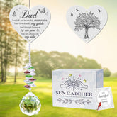 Vetbuosa memorial crystal suncatcher featuring dad imagery for enduring remembrance.