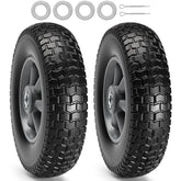 VEVOR 10-inch solid PU wheel side profile for durable hand truck replacement.