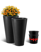 VEVOR 24in tall planter front view, ideal for porches and entryways