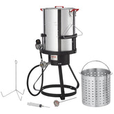 VEVOR 30qt seafood boiling pot for versatile outdoor cooking.
