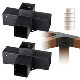 VEVOR 4x4 pergola bracket side view for sturdy outdoor beam support.