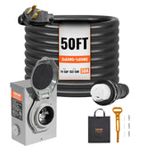 VEVOR 50A generator cord with NEMA 14-50P for heavy outdoor power.