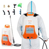 VEVOR battery-powered backpack sprayer front view for easy all-day spraying