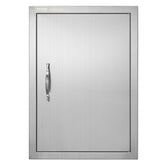 VEVOR BBQ access door front view in stainless steel, durable for outdoor kitchens