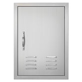 VEVOR BBQ access door front view highlighting stainless steel durability for outdoor kitchens.