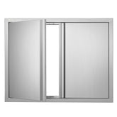 VEVOR BBQ Access Door front view in stainless steel for durable outdoor kitchens