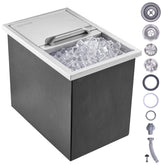 VEVOR drop-in ice chest with sliding cover for organized ice in bars