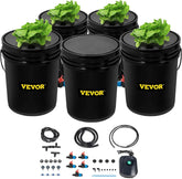 VEVOR DWC system with five buckets ready for soil-free leafy greens at home