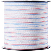 VEVOR electric fence tape in blue-white-red shows high visibility for safe pasture fencing