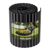 VEVOR galvanized steel edging 40ft roll provides clean, defined garden borders.