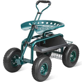 VEVOR Garden Cart rolling workseat with swivel seat improves reach while gardening
