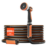 VEVOR garden hose 200ft length with 5/8 inch diameter enables long reach for large yards.