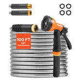 VEVOR garden hose metal 100ft assembled for durable outdoor watering