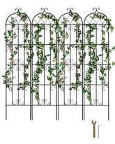 VEVOR garden trellis 87x20 in assembly highlights sturdy support for climbing plants.