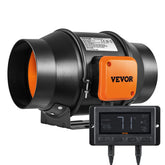 VEVOR inline duct fan 6-inch shows 402 CFM airflow for efficient cooling