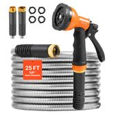 VEVOR metal garden hose with stainless steel outer for durability and long-term outdoor use.