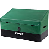 VEVOR Outdoor Storage Box front view with 150-gallon capacity for bulky items.