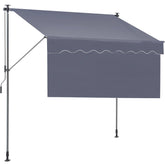 VEVOR patio awning retractable front view showing shade potential