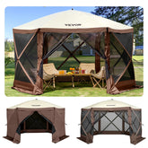 VEVOR Pop Up Gazebo 11.5x11.5 ft setup shows quick, tool-free assembly for outdoor gatherings.