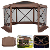VEVOR 12x12 pop-up gazebo front view for spacious backyard gatherings.