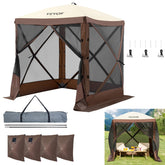 VEVOR Pop Up Gazebo 6x6ft open frame provides quick shade outdoors