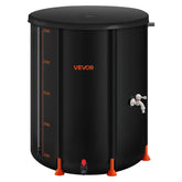 VEVOR collapsible rain barrel in collapsed form, space-saving storage for easy transport