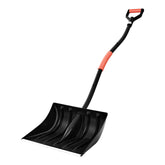 VEVOR snow shovel with wide 17-inch head and aluminum blade for efficient driveway clearing.