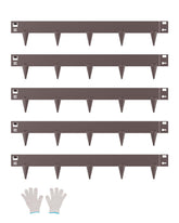 VEVOR steel landscape edging brown border for durable garden borders and pathways.