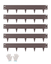 VEVOR steel landscape edging in brown provides a durable border for defined flower beds.
