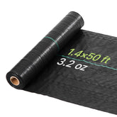 VEVOR weed barrier fabric 1.4x50ft blocks sunlight to reduce weed growth in beds