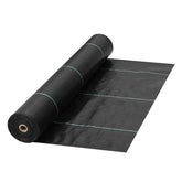 VEVOR weed barrier fabric 4x300ft close-up texture showing dense weave and high permeability.