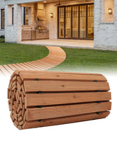 VEVOR wooden garden pathway in cedar adds outdoor elegance and keeps shoes clean.
