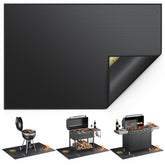 Vewaci under-grill-mat with 60x40 coverage protects patio from sparks and spills.