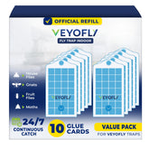 VEYOFLY fruit fly trap refill boards for indoor use with ultra-adhesive capture.
