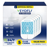 VEYOFLY fly-trap indoor refill with ultra-sticky glue board for quick pest capture