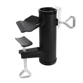 Vezuifoo patio umbrella clamp mounted on rail for quick shade at outdoor events
