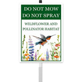 VFSXCMI Do Not Mow Do Not Spray yard sign with stakes promotes pollinator habitat.