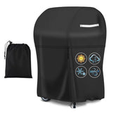 Viadom 30-inch grill cover front view protects grill against weather and debris.