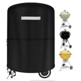 Viadom grill cover on a Weber 22-inch kettle protecting against rain and wind