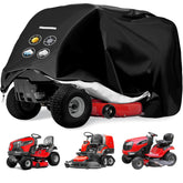 Viadom riding lawn mower cover front view protects against rain and sun.