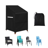 Viadom stackable chair cover provides full coverage for multiple chairs during rain