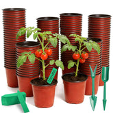 Viaoone nursery pots 110-pack set with labels for easy seed starting and organization.